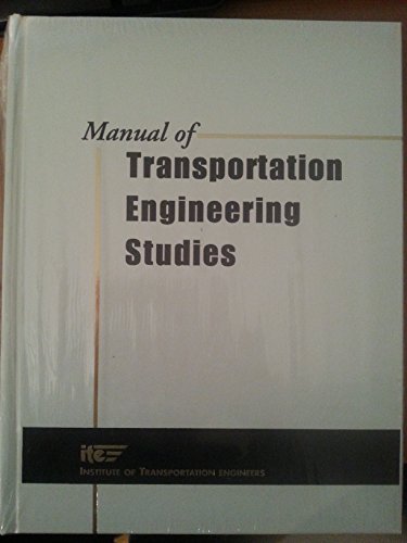 Beispielbild fr Manual of Transportation Engineering Studies zum Verkauf von Wonder Book