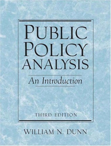 Imagen de archivo de Public Policy Analysis: An Introduction a la venta por HPB-Red