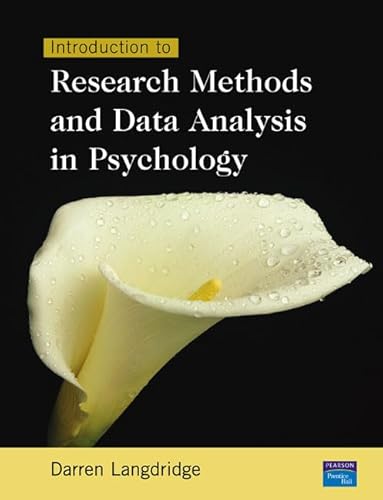 9780130978325: Introduction To Research Methods & Data Analysis In Psychology