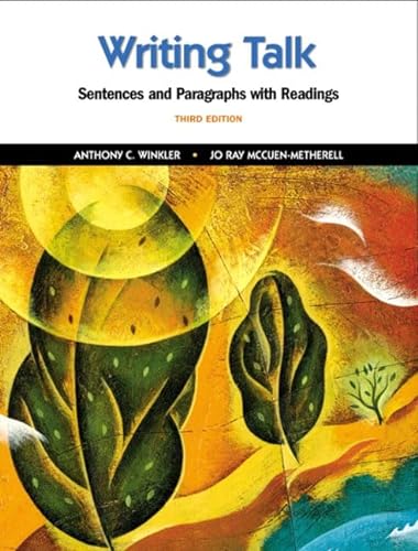 9780130978639: Writing Talk: Sentences and Paragraphs with Readings (3rd Edition)