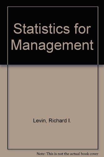 Imagen de archivo de Statistics for Management a la venta por Buchpark