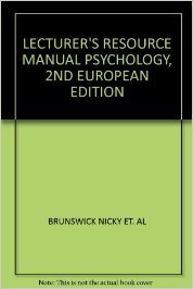 9780130988461: LECTURERS RESOURCE MANUAL PSYCHOLOGY, 2ND EUROPEAN EDITION
