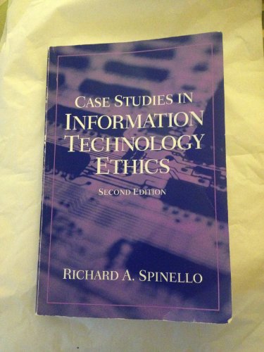 Stock image for Case Studies in Information Technology Ethics (2nd Edition) for sale by BooksRun