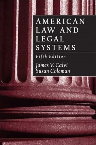 9780130993113: American Law and Legal Systems