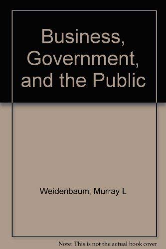 Imagen de archivo de Business, Government and the Public a la venta por Better World Books