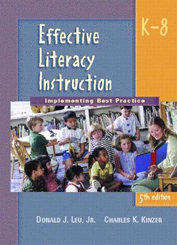 Beispielbild fr Effective Literacy Instruction K-8 : Implementing Best Practice zum Verkauf von Better World Books