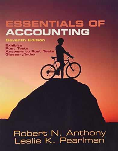 Stock image for Essentials of Accounting: Exhibits, Post Tests, Answers to Post Tests, Glossary and Index for sale by SecondSale