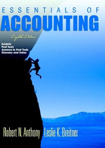 Imagen de archivo de Essentials of Accounting and Post Test Booklet 8 a la venta por West With The Night