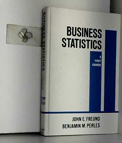 Imagen de archivo de Business Statistics: First Course a la venta por gigabooks
