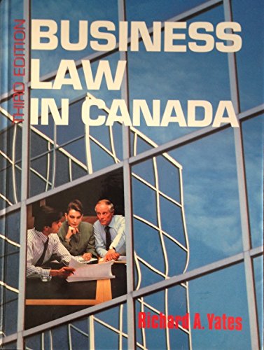 Beispielbild fr Business Law Canada zum Verkauf von SecondSale