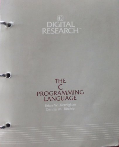 9780131099500: C Programming Language, Digital Equipment Corporation Edition
