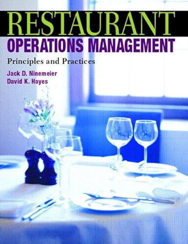 9780131100909: Restaurant Operations Management: Principles and Practices