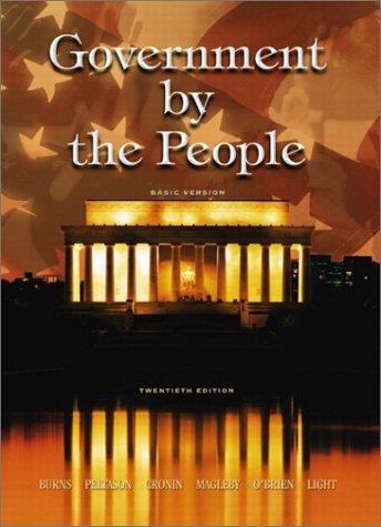 9780131101722: Government by the People, Basic Version, 20th Edition