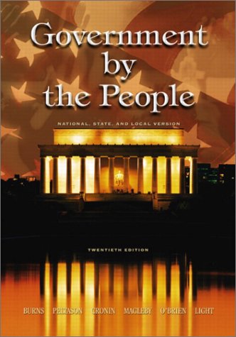 Imagen de archivo de Government by the People, National, State, and Local Version, 20th Edition a la venta por HPB-Red