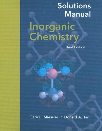 Stock image for Solutions Manual Inorganic Chemistry for sale by Better World Books