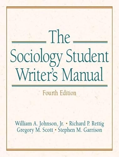 9780131113886: The Sociology Student Writer's Manual, Fourth Edition