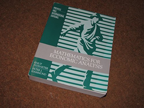 Imagen de archivo de Mathematics for Economic Analysis a la venta por Hay-on-Wye Booksellers