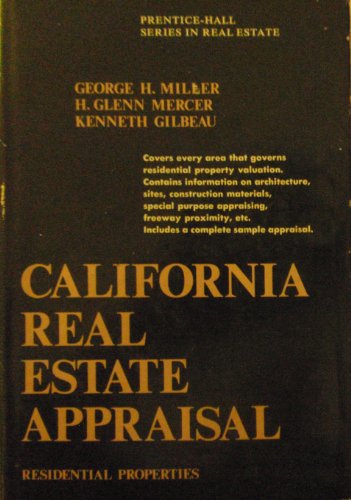 Stock image for California real estate appraisal: residential properties (Prentice-Hall series in California real estate) for sale by HPB-Red