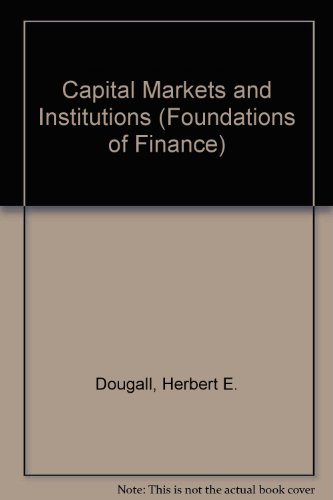 Stock image for Capital Markets and Institutions Fourth Edition for sale by HPB-Red