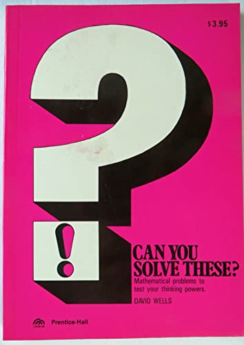 9780131140745: Title: Can You Solve These