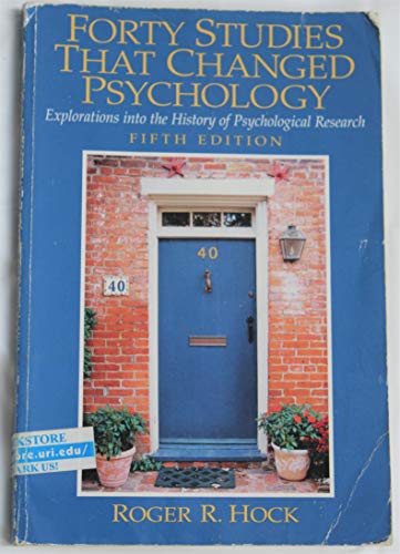 Beispielbild fr Forty Studies that Changed Psychology: Explorations into the History of Psychological Research zum Verkauf von WorldofBooks