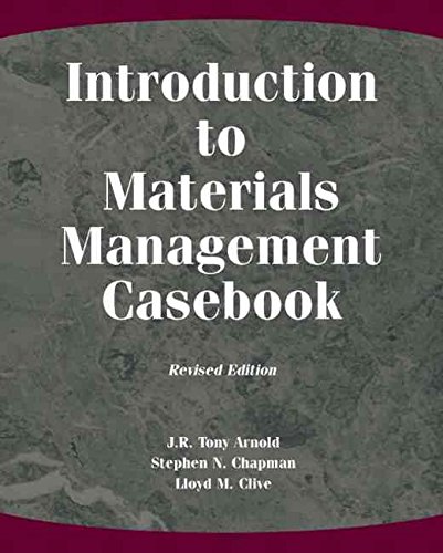 Beispielbild fr Introduction to Materials Management Casebook, Revised Edition (2nd Edition) zum Verkauf von Once Upon A Time Books