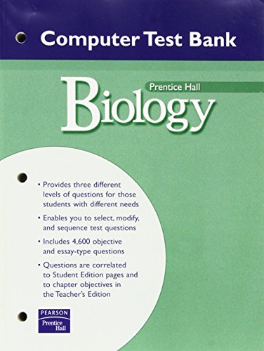9780131155435: PRENTICE HALL MILLER LEVINE BIOLOGY COMPUTER TEST BANK WITH CDROM 2004
