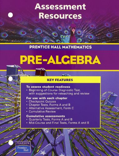 9780131156173: Prentice Hall Math Pre-Algebra Assessment Resources Blackline Masters 2004c