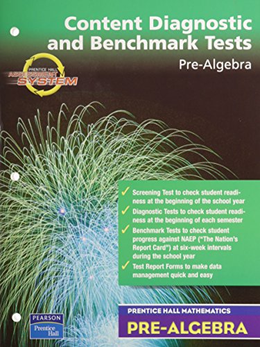 Stock image for PRENTICE HALL MATH PRE-ALGEBRA CONTENT DIAGNOSTIC TESTS BLACKLINE MASTERS 2004C for sale by Booksavers of MD