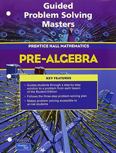 Stock image for PRENTICE HALL MATH PRE-ALGEBRA GUIDED PROBLEM SOLVING BLACKLINE MASTERS 2004 for sale by Once Upon A Time Books