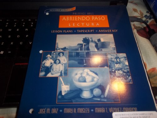 Imagen de archivo de Abriendo Paso : Lectura Lesson Plans, Script, and Answer Key a la venta por Better World Books