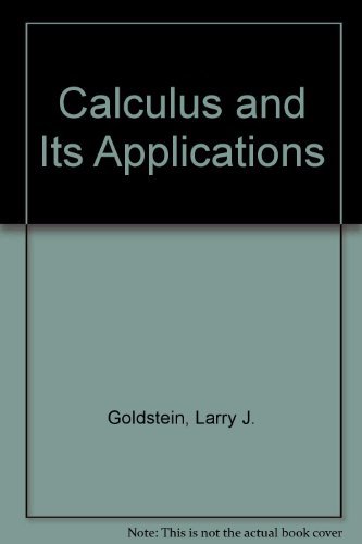 Beispielbild fr Calculus and Its Applications zum Verkauf von Better World Books