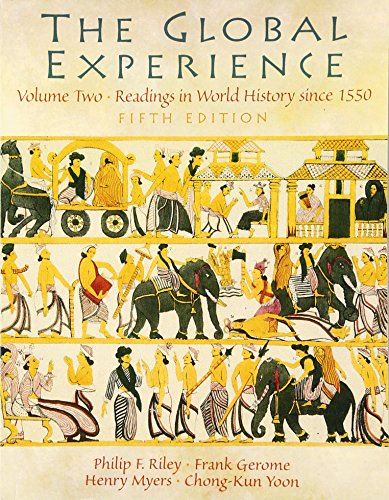 Stock image for The global Experience: Readings in World History Since 1550: Vol 2 for sale by Revaluation Books