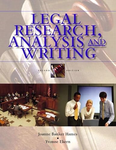 Imagen de archivo de Legal Research, Analysis and Writing : An Integrated Approach a la venta por Better World Books