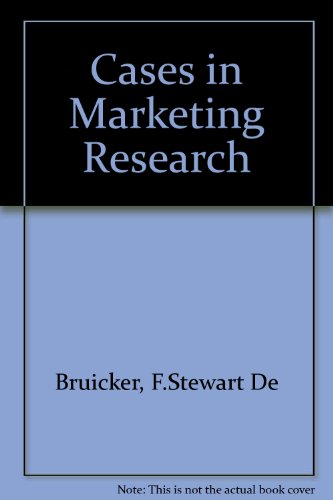 Stock image for Cases in Marketing Research for sale by Better World Books: West