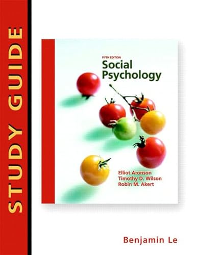 Stock image for Supplement: Study Guide - Social Psychology: International Edition 5/E for sale by ThriftBooks-Dallas