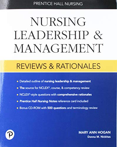 Stock image for Prentice Hall Nursing Reviews and Rationales: Nursing Leadership and Management for sale by Wonder Book