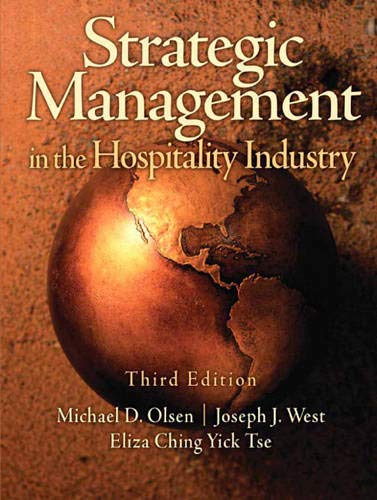 Imagen de archivo de Strategic Management in the Hospitality Industry (3rd Edition) a la venta por BooksRun