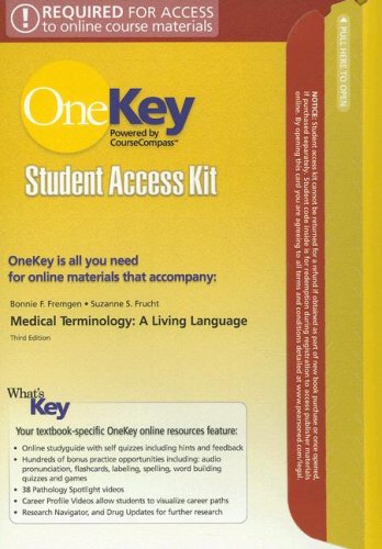 9780131197053: OneKey CourseCompass, Student Access Kit, Medical Terminology