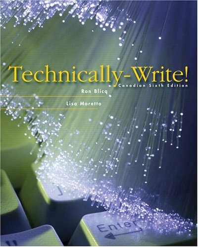 Stock image for Technically Write! Sixth Canadian Edition (6th Edition) for sale by Book Deals