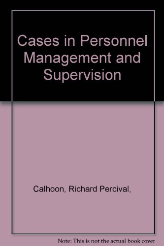 Stock image for Cases in Personnel Management and Supervision for sale by -OnTimeBooks-