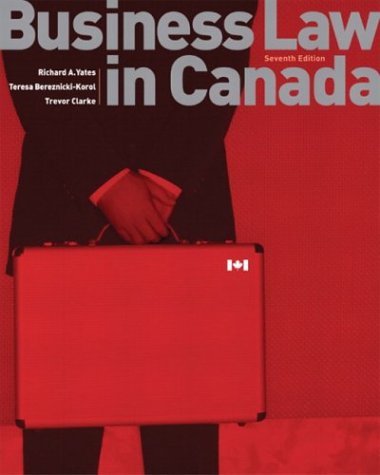 Stock image for Business Law in Canada for sale by Better World Books