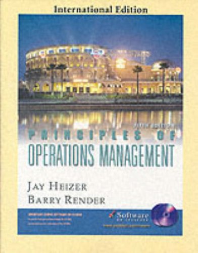 Imagen de archivo de Principles of Operations Management: International Edition (Pie) a la venta por AwesomeBooks