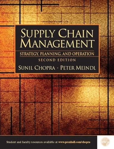 Imagen de archivo de Supply Chain Management. Strategy, Planning and Operation (Pie) a la venta por medimops
