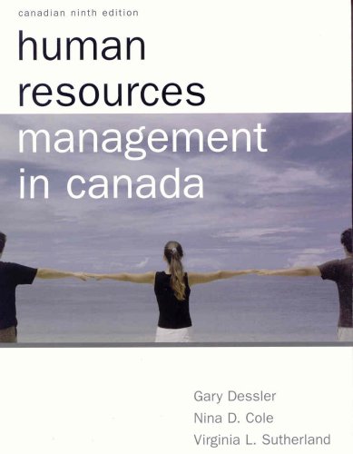 Stock image for Human Resources Management in Canada for sale by Better World Books Ltd