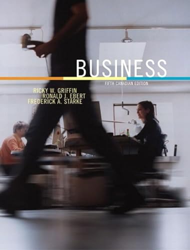 Beispielbild fr Business, Fifth Canadian Edition (5th Edition) zum Verkauf von Irish Booksellers