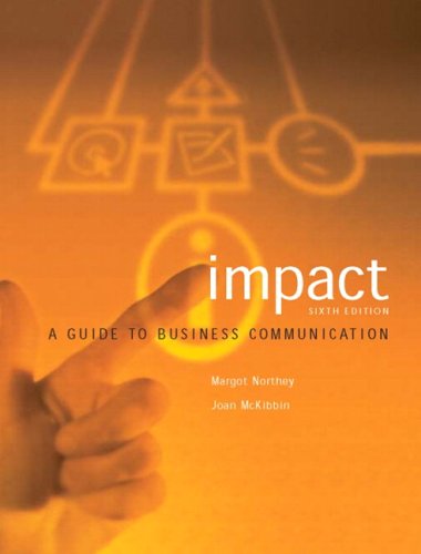 Beispielbild fr Impact: A Guide to Business Communication, Sixth Canadian Edition zum Verkauf von HPB-Red