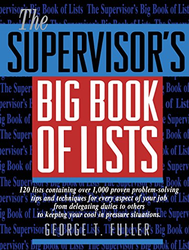 Beispielbild fr The Supervisor's Big Book of Lists zum Verkauf von Wonder Book
