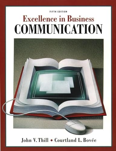 Beispielbild fr Excellence in Business Communication: International Edition zum Verkauf von Ammareal