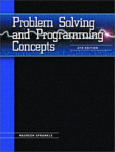 Stock image for Problem Solving and Programming Concepts for sale by Better World Books Ltd